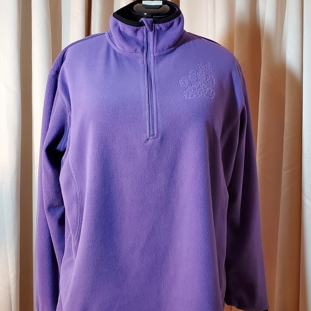 0098. EUC~ The Animal Rescue Site~ XL ~ Lt Fleece Pullover~ W/ Reverse Paw Print - Picture 2 of 15
